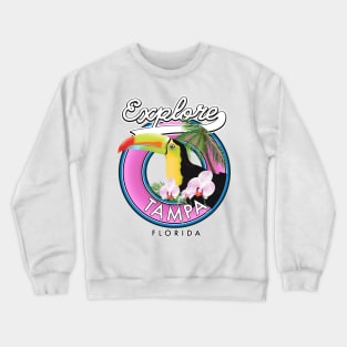 Tampa florida retro logo Crewneck Sweatshirt